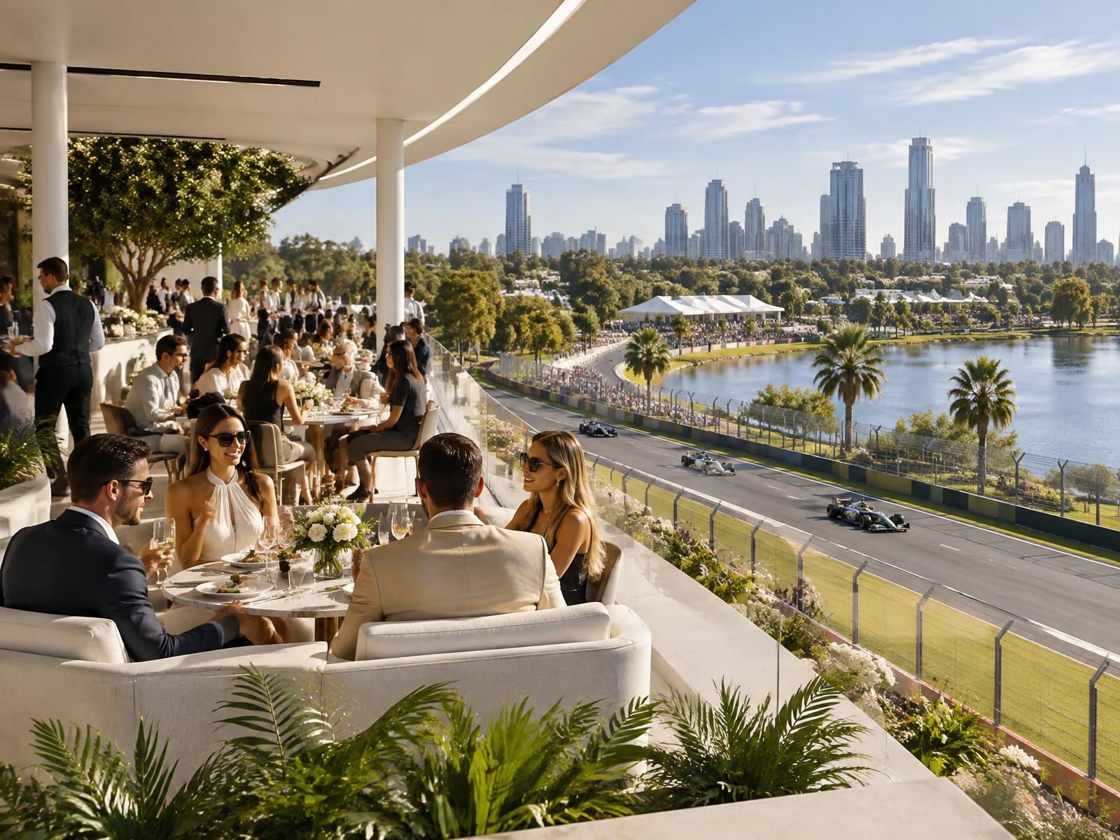 Premium trackside hospitality at Albert Park