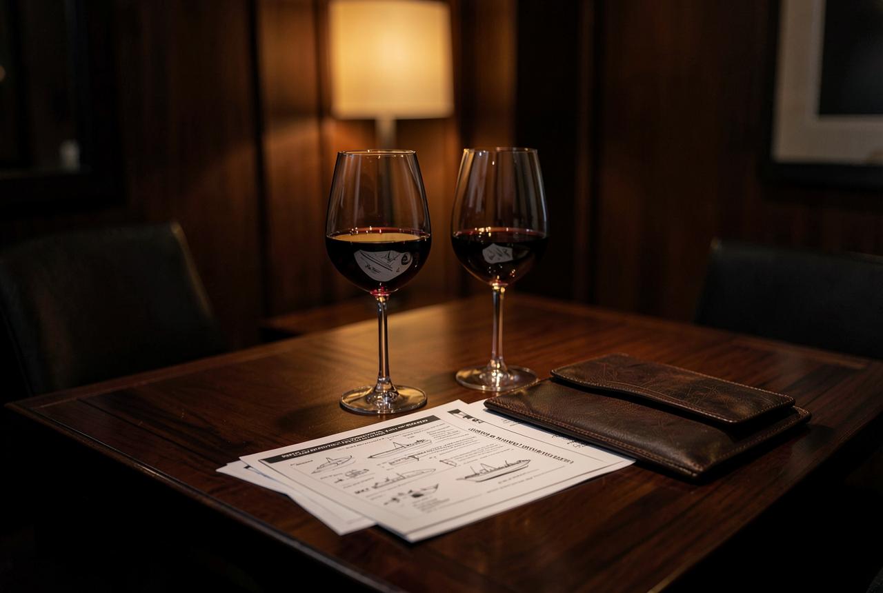 Private dining room set for a quiet evening discussion between buyer and broker