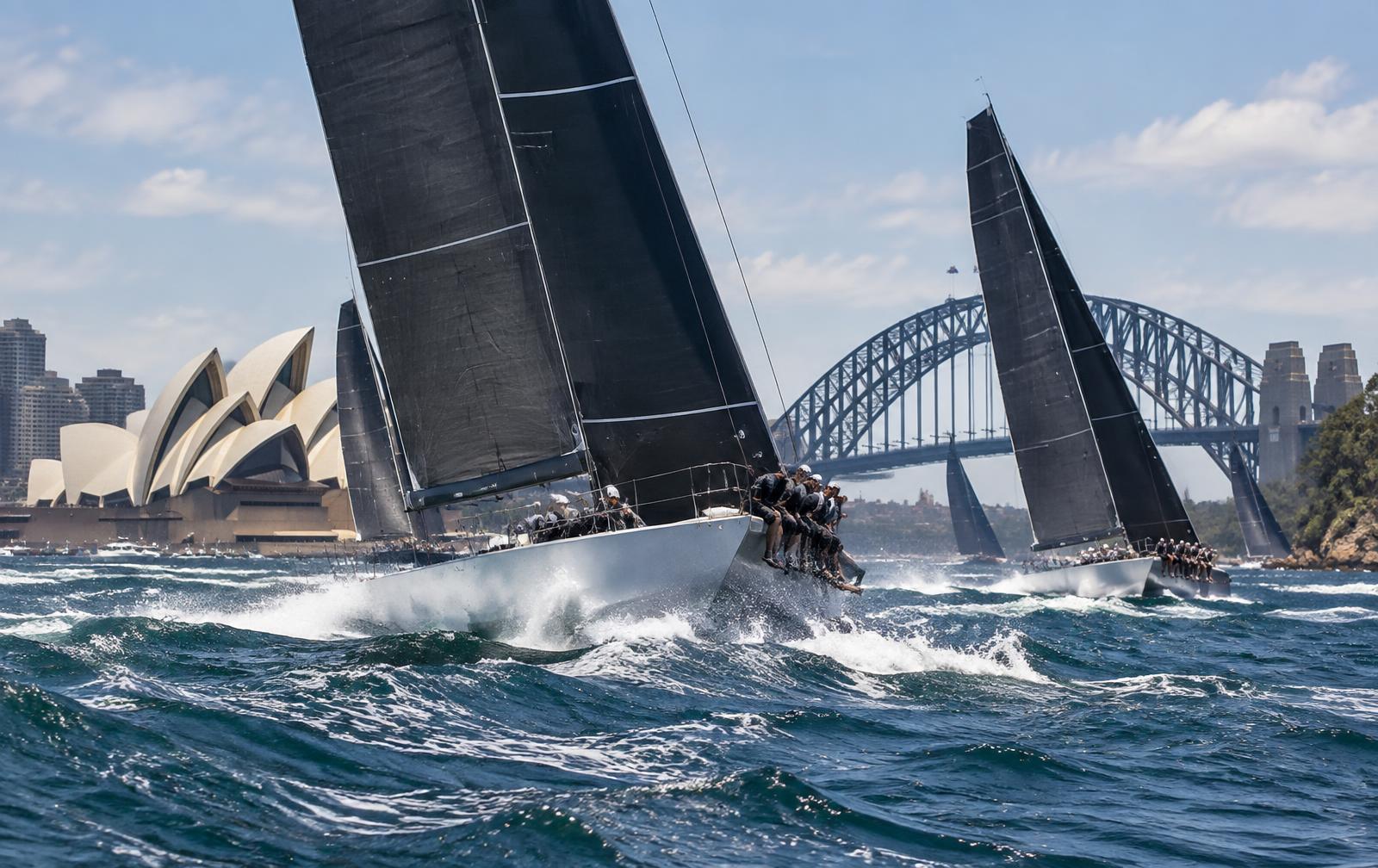Offshore racing yachts starting from Sydney Harbour