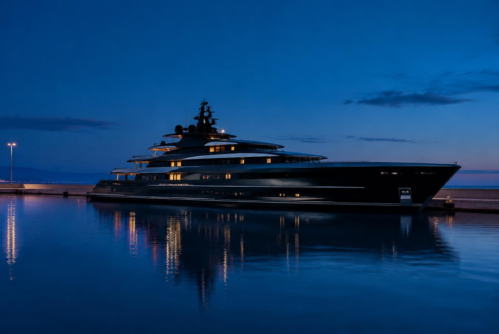 Superyacht construction associated with Feadship, Netherlands