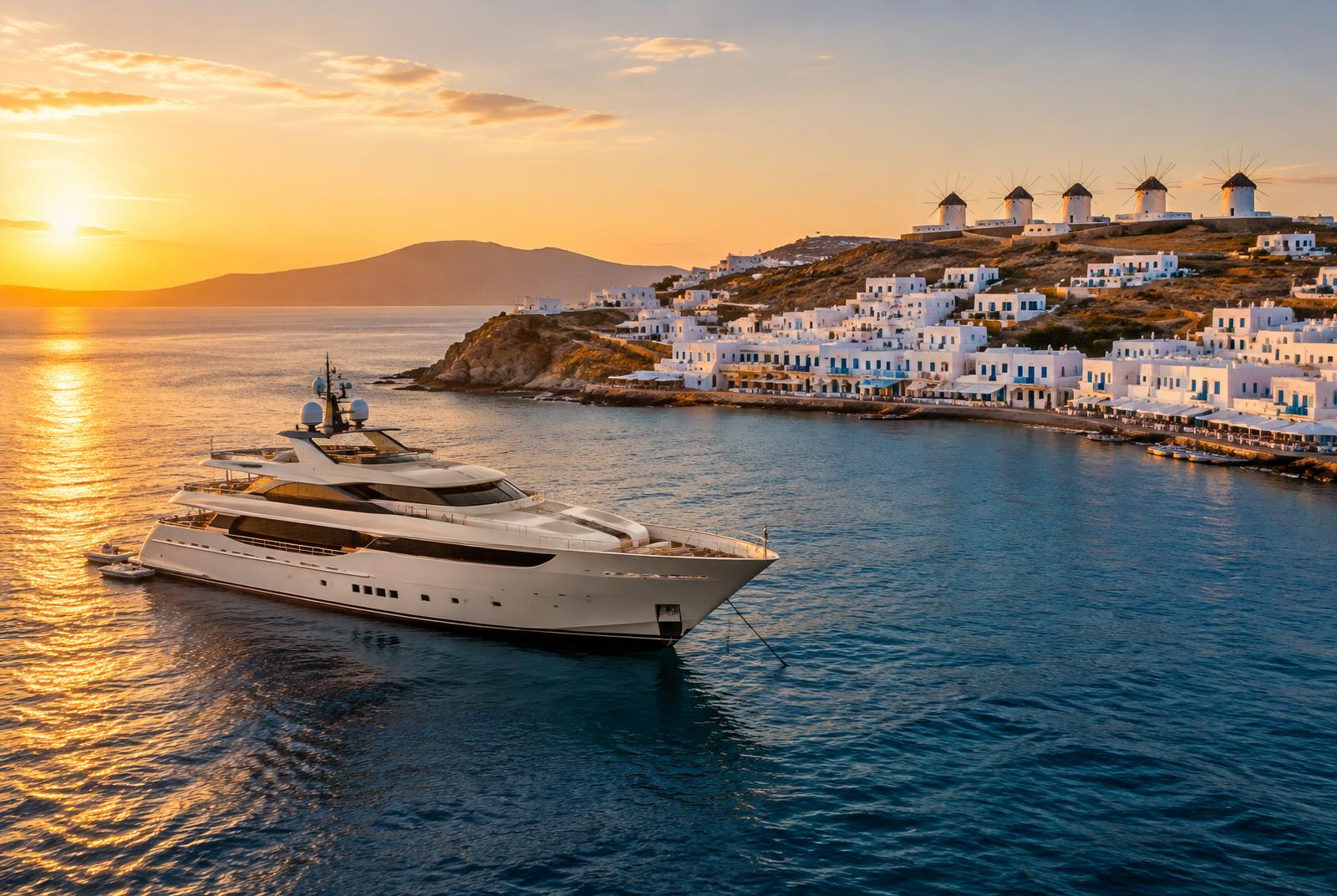 Superyacht charter in Mykonos